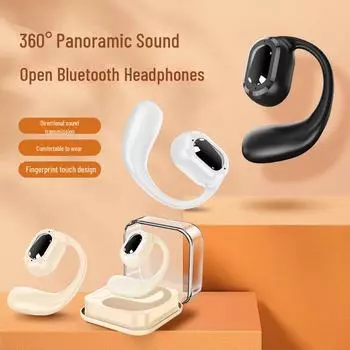 Мини-гарнитура Bluetooth OWS с заушным креплением для левого уха: Сверхдлительное время ожидания, беспроводные, не давят на уши, идеально подходят для бега. one charging cable