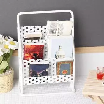 Мини-газетный стенд Yousheng 1/12 масштаб кукольный домик металлическая стойка для журналов имитация книжной полки кукольные аксессуары для детей чёрный