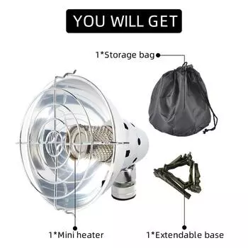 Мини-газовый обогреватель для кемпинга, быстрый нагрев, портативный обогреватель для палатки с сумкой для хранения A