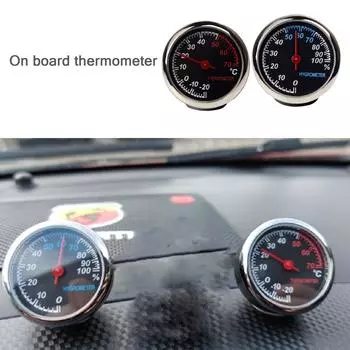 Мини-гигрометр для салона автомобиля, термометр, украшение для приборной панели, наклейки для салона автомобиля, аксессуары для автомобильного термометра