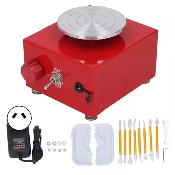 Мини гончарный круг для детей со съемным резервуаром для воды, шестигранный ключ, 2000 об/мин, регулируемая скорость, гончарное дело UK Plug