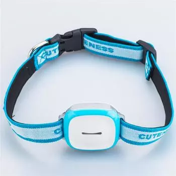 Мини-GPS-трекер для домашних животных, водонепроницаемый ошейник с функцией отслеживания, защита от потери SIM-карты, WIFI, GSM, местоположение в режиме реального времени, умный GPS-локатор для домашних животных, кошек, собак небесно-голубой