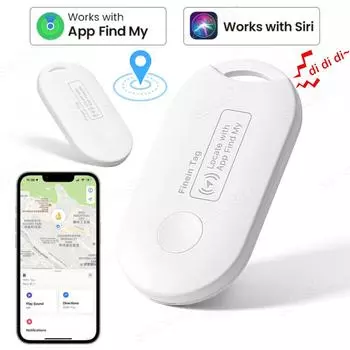 Мини GPS-трекер работает с приложением iOS Find My APP MFI Smart Tag Key Finder Anti Lose Global Locator для кошелька, автомобиля, багажа, бирки для домашних животных белый