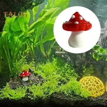 Мини-гриб, миниатюрный садовый мох, стекло, смола, поделки, украшения, маленькие милые украшения для сказочного сада, ручная работа, домашний декор своими руками красный/зелёный