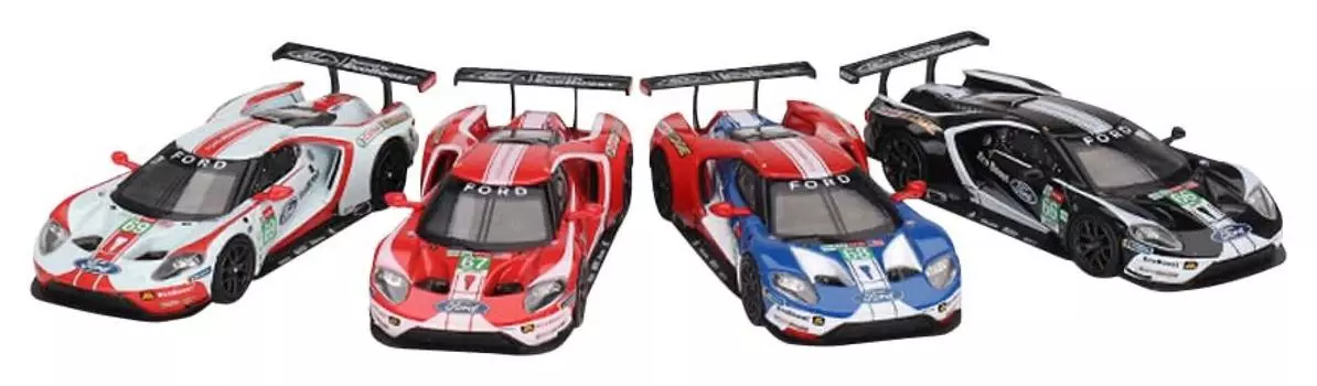 MINI GT 164 Ford GT LMGTE PRO Le Mans 24 Hours 2019 Ford Chip Ganassi Team 4-Car Set Готовый продукт