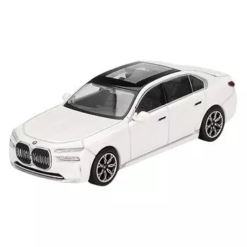 MINI GT 1/64 BMW i7 xDrive60 минеральный белый (Правая ручка) Готовый продукт MGT00819-R