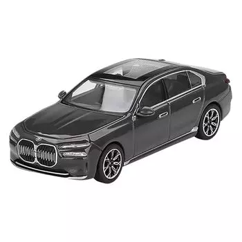 MINI GT 1/64 BMW i7 xDrive60 dravit gray (Left hand drive) Finished product