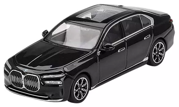 MINI GT BMW i7 eDrive50 Black Sapphire Завершенный продукт 1/64 (Левая ручка)