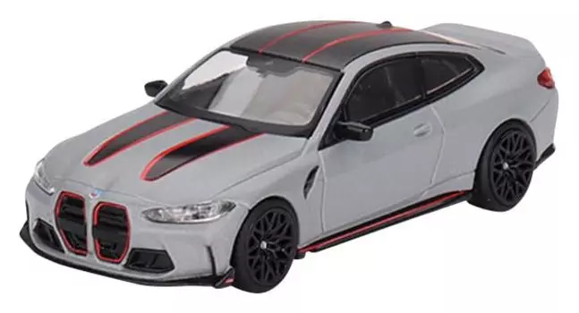 MINI GT BMW M4 CSL Frozen Brooklyn Grey Metallic Left Handle Готовый продукт 1/64 (G82)