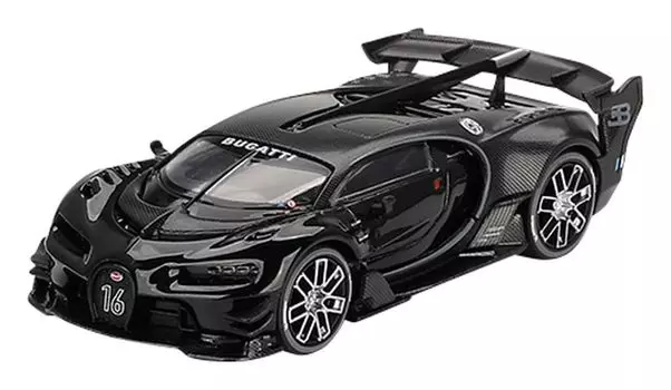 MINI GT Bugatti Vision Gran Turismo Black Завершенный продукт 1/64 (Левая ручка)