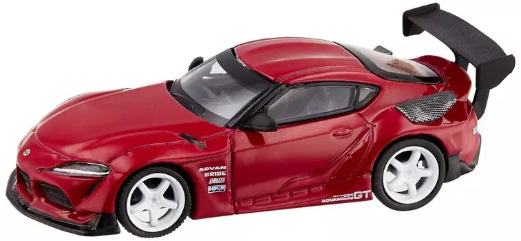 MINI GT HKS GR Supra Renaissance Red Left Handle Finished Product 1/64 MGT00265-L красный