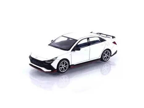 MINI GT Hyundai Elantra N Керамический белый Готовый продукт 1/64 (Левая ручка) MGT00427-L