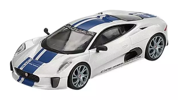MINI GT Jaguar Серебристый Готовое изделие 1/64 C-X75 (Левый руль) MGT00960-BL