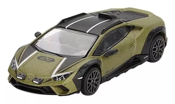 MINI GT Lamborghini Huracan Stellato Verde Gea Matt Правая ручка Готовый продукт 1/64 (Матовый зеленый)