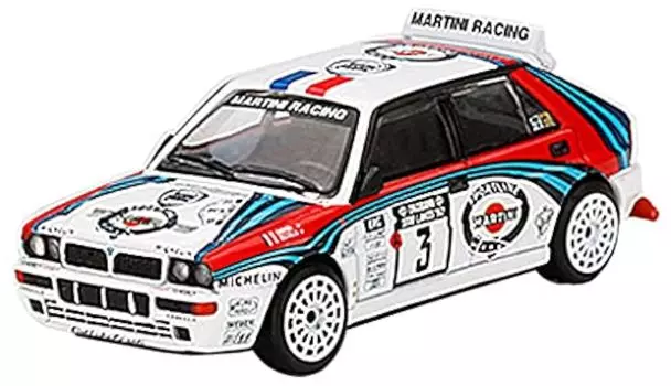 MINI GT Lancia Delta HF Integrale Evoluzione 1000 Lakes Rally 1992 Победитель Автомобиль Собранный вручную Продукт 1/64 #3 (Левый привод) MGT00322-L