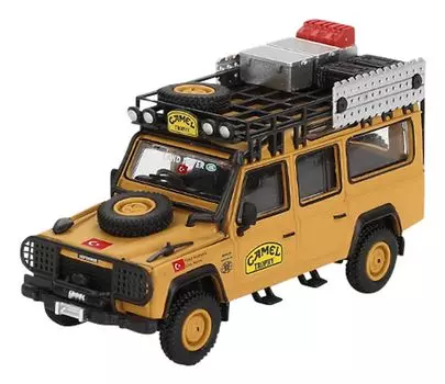 MINI GT Land Rover Defender 110 Camel Trophy Amazon 1989 Team Turkey Hand Limited Готовый продукт 1/64 (Левый привод) Турция MGT00856-BL