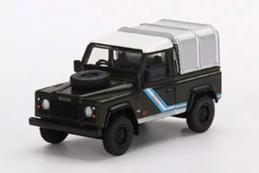 MINI GT Масштаб Land Rover Defender 90 Пикап Бронзово-зеленый Готовое изделие 1/64 (Правый руль) зелёный