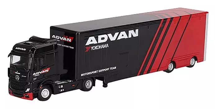 MINI GT Mercedes Benz Actors Transporter ADVAN Завершенный продукт 1/64 с гонками (Правая ручка)