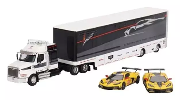 MINI GT MiJo Exclusives Corvette Racing Racing Transporter Set North America Limited Finished Product 1/64 C8.R