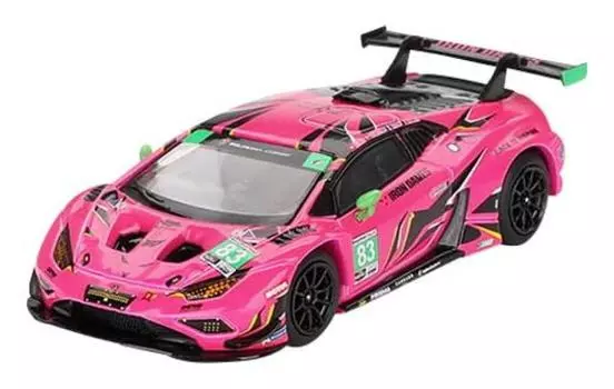 MINI GT MiJo Exclusives Lamborghini Huracan GT3 EVO2 IMSA Daytona 24 Hours Iron Dames Завершенный продукт 1/64 2023#83 (Левая ручка)