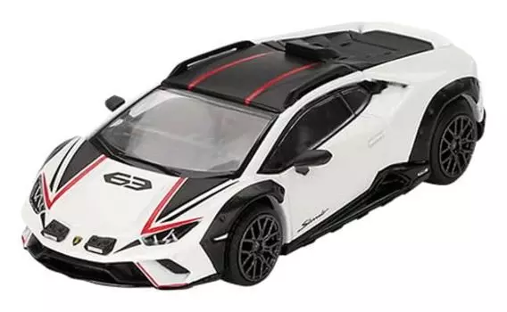 MINI GT MiJo Exclusives Lamborghini Huracan Stellato Bianco Asopo White Finished Product 1/64 (Left Handle)