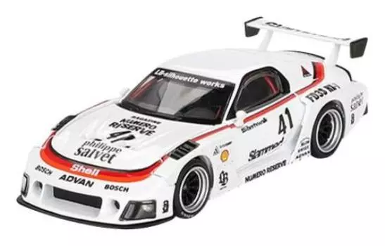 MINI GT x MiJo Exclusives Scale Mazda Silhouette Numero Reserve Finished Product 1/64 RX-7 LB-Super #41 (Right-Hand Drive)