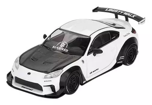 MINI GT MiJo Exclusives Toyota GR86 White Hand Completed Product 1/64 LBNation (Левый привод)