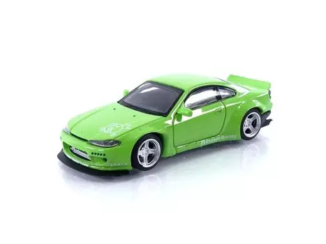 MINI GT Pandem Nissan Silvia Green Готовый продукт 1/64 (С15) (Правая ручка) зелёный