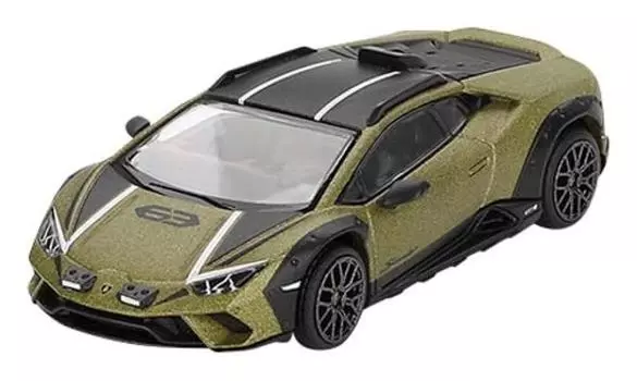MINI GT x MiJo Exclusives Lamborghini Huracan Sterrato Verde Gea Матовый drive Готовое изделие 1/64 (Матовый зеленый) Левая рука