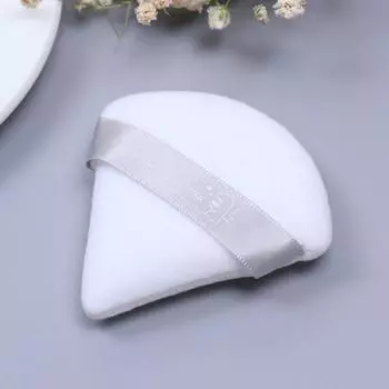 Мини губка пуф треугольная косметическая White