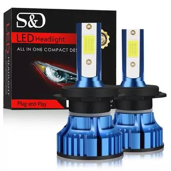 Мини-H4 H7 светодиодная лампа автомобильной фары lampada H1 H3 H8 H11 Led 9005 HB3 9006 HB4 12000LM 6000K белые автомобильные противотуманные фары H1