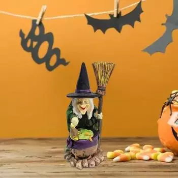 Мини Хэллоуин Волшебник Статуэтка Смола Настольные Украшения Песок Стол Игрушка Фигурки Ведьмы Вечеринка witch