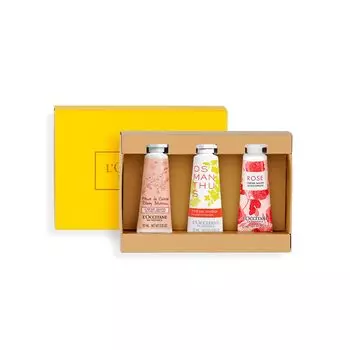 Mini Hand Cream Trio Set of 3 Small Gift Birthday Present Gift Women Men Popular Farewell White Day L OCCITANE (Cherry Blossom, Rose, Osmanthus)