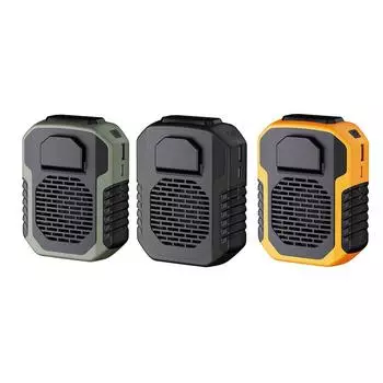 Mini Hanging Neck Fan Small Electric Fan USB Rechargeable Mute Power Bank Fan 3 Wind Speed for Summer Fishing Climbing чёрный