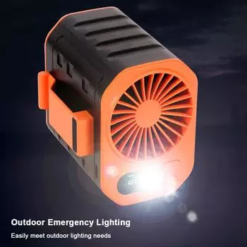 Mini Hanging Neck Fan Waist Fan 6000mah Rechargeable Cooling Fan Belt Clip Fan for Outdoor Sports Camping Hiking Travel Fishing оранжевый