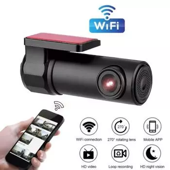 Mini HD 1080P Smart Car Wifi Dvr Dash Camera Night Vision Video Recorder 170-градусный обзор приборной панели G-Sensor 24H Parking Monitor DVR and wifi