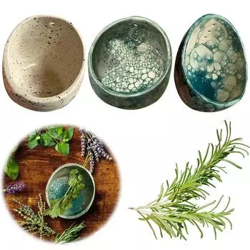 Mini Herbal Peeler Cup Retro Vegetable Leaf Separator Herb Stripper Bowl Mint синий