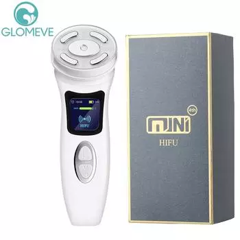 MINI HiFu 4.0 Перезаряжаемый ультразвуковой термосветодиодный EMS Микротоковый импульсный лифтинг лица Антивозрастной уход за кожей Устройство для массажа лица и красоты чёрный