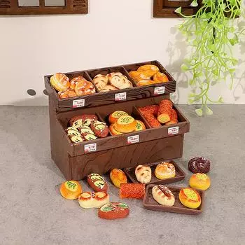 Мини-хлебница для кукольного домика, миниатюрная корзина для хлеба, миниатюрная имитация хлеба, модель десерта, игрушки, декор для супермаркета