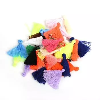 Мини-хлопковая нить, ткань с кисточками, кулон «сделай сам», ювелирный браслет, изготовление ключей, бахрома, отделка, ремесленные кисточки, швейные аксессуары