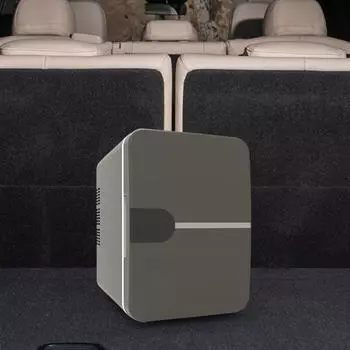 Мини-холодильник, 4 л, многоцелевой для пищевых продуктов, личный для автомобиля, дома, комнаты в общежитии, серый серый