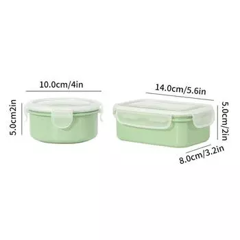 Мини-холодильник Crisper Small Lunch Box Пластиковая герметичная банка для хранения Круглая кухонная изолированная коробка для завтрака Органайзер для закусок