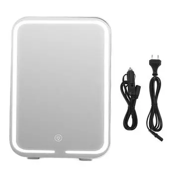 Мини-холодильник для красоты с зеркальной дверью, охлаждением и подогревом, затемняемый, 10 л, портативный морозильник для красоты для дома