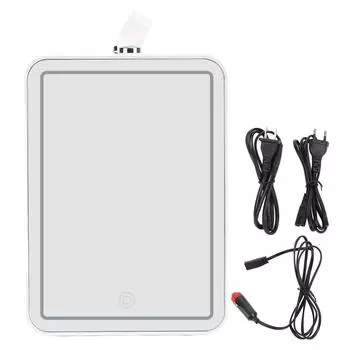 Мини-холодильник для средств по уходу за кожей с зеркалом LED, 3 уровня, регулируемая яркость, 6 л, портативная ручка, подогреватель для косметики, маленький EU Plug