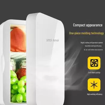 Мини-холодильник двойного назначения Amoi 8L: Компактный и портативный для общежитий, автомобилей и домов