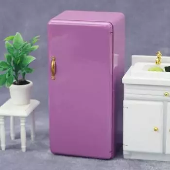 Мини-холодильник Изысканная модель игрушечной деревянной новинки кухонная сцена для кукольного домика