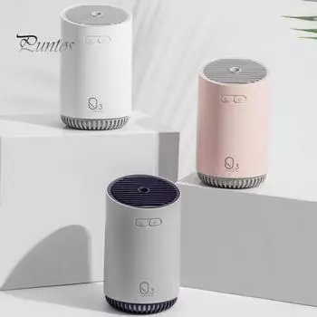 Мини-холодный увлажнитель воздуха с ярким светом, ультра-бесшумный перезаряжаемый портативный небольшой увлажнитель воздуха с автоматическим отключением серый