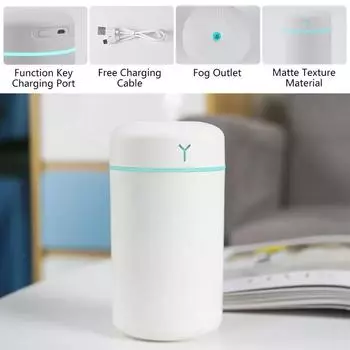 Mini Humidifier Car Aromatherapy Humidifier Silent Home Romantic Lamp USB Essential Oil Diffuser Car Air Purifier Humidifier