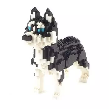 Mini Husky Animal Block 950p CBT209738, Black, Korean popular toys