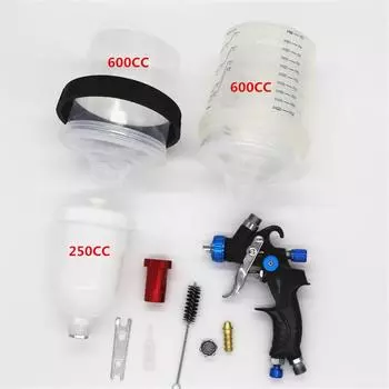 Мини HVLP краскопульт для детализации автомобиля, подкраски, точечного ремонта 1,0 мм с бачком